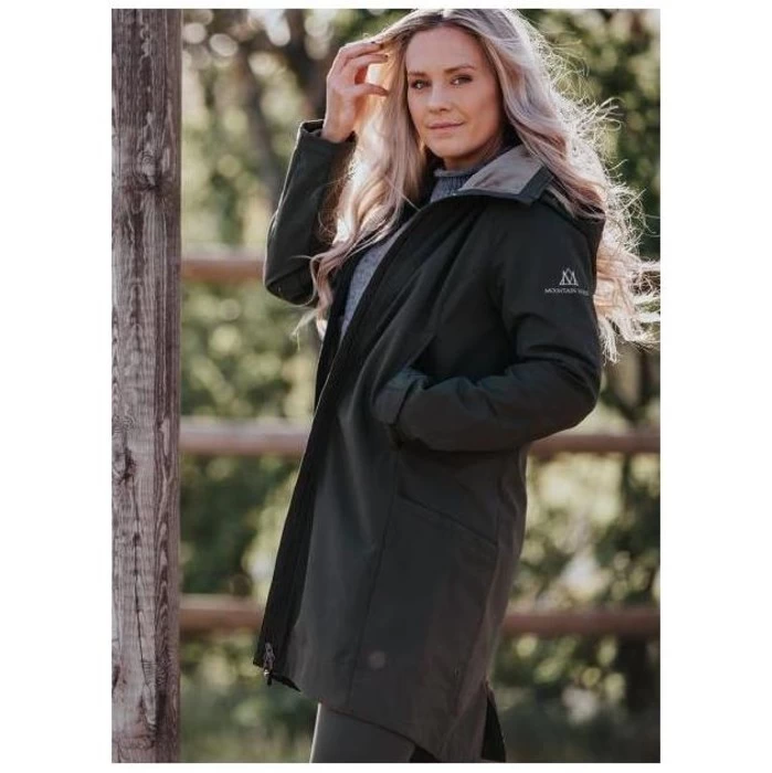 2022 Mountain Horse Womens Stella Softshell Parka 33250 - Green Colour Green - Image 3