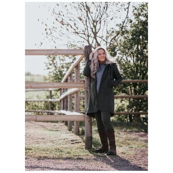 2022 Mountain Horse Womens Stella Softshell Parka 33250 - Green Colour Green - Image 4