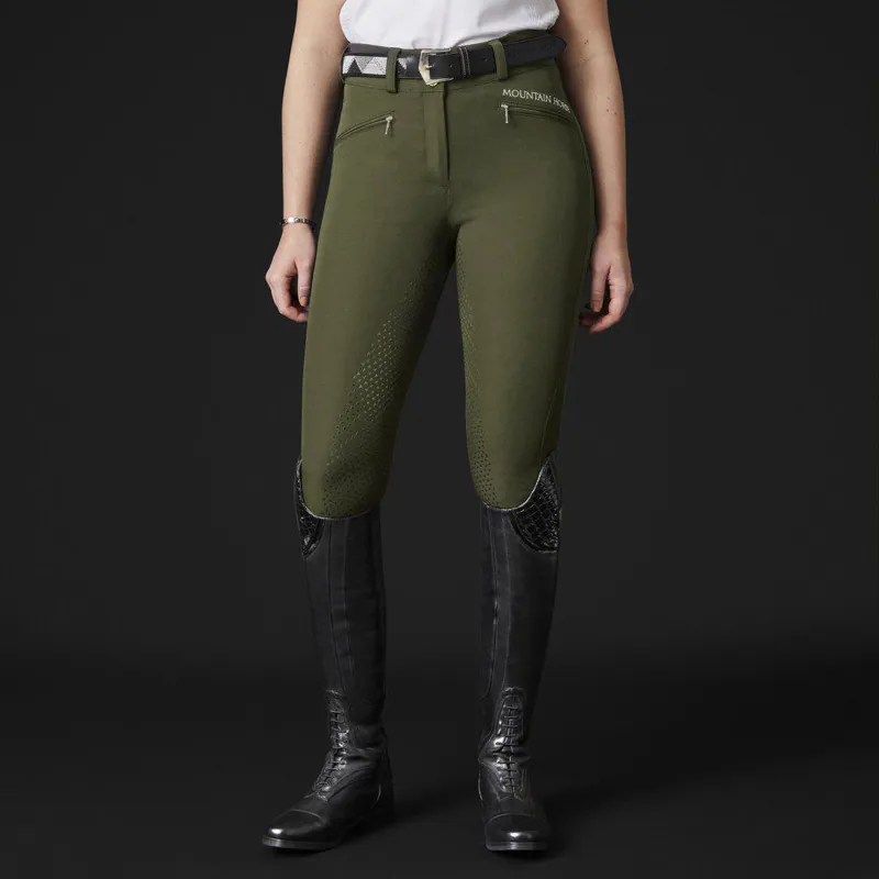 Mountain Horse Diana Silicone Full Seat Breeches Green - Image 2